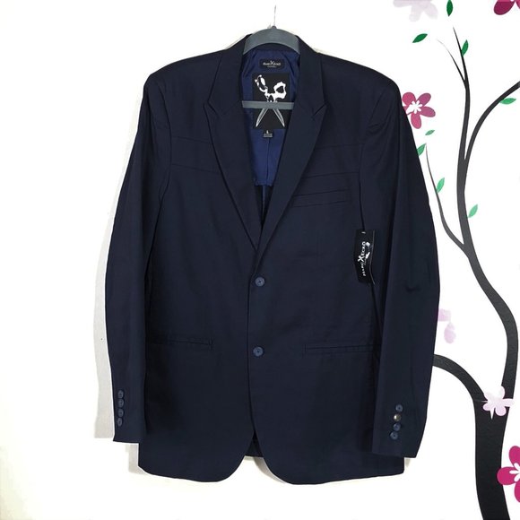 Marc Ecko Other - Marc Ecko Cotton Navy Blazer Jacket Sport Coat NWT
